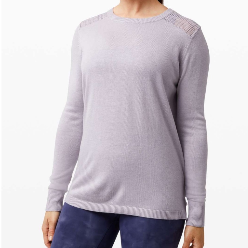 Lululemon Back to Balance Long Sleeve Sweater | Iced Iris
